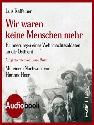 cover image of Wir waren keine Menschen mehr